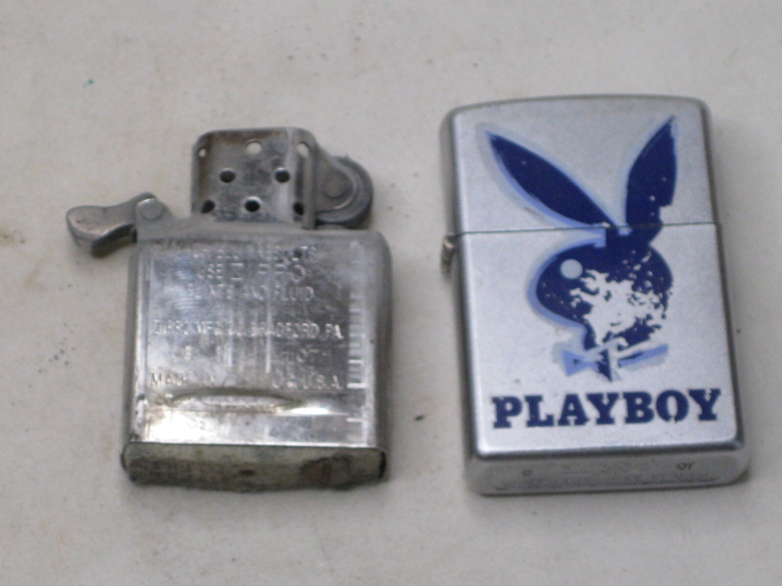 pre-owned PLAYBOY ZIPPO Lighter B 07 Bradford U.S.A. bunny rabbit logo *PLEASE