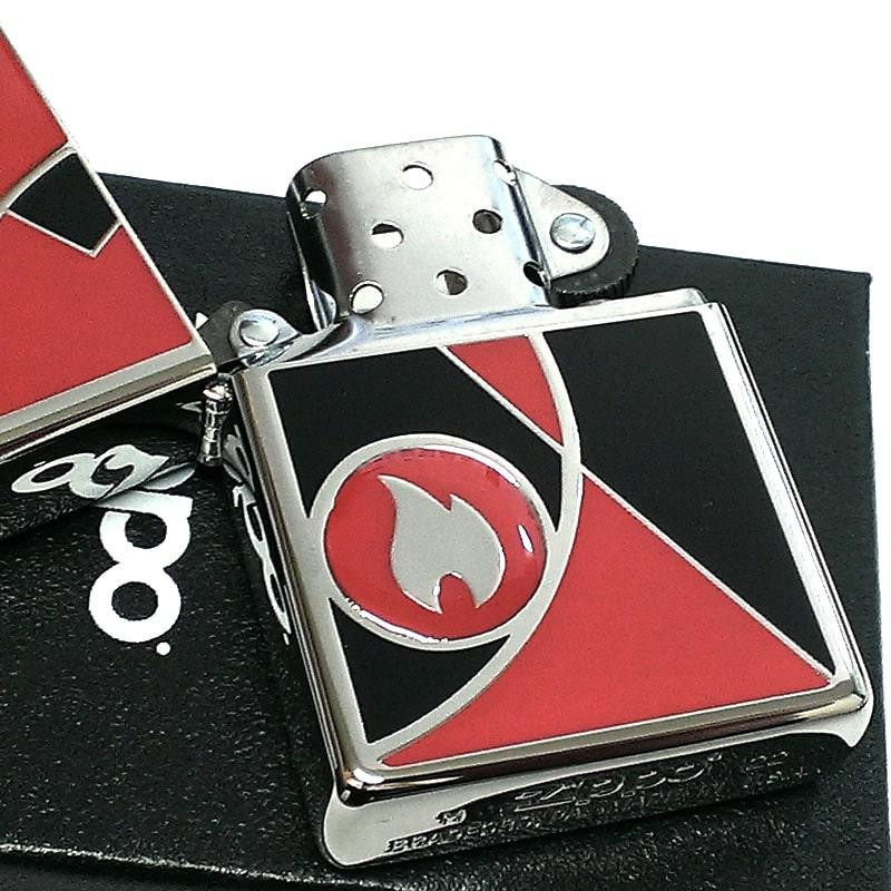 ZIPPO oil lighter mosaic flame Art Red Black 2022 MIB diamond silver From JAPAN