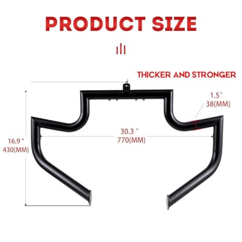 1.5″ Crash Bar Engine Guard Highway Fit for 1997-2008 Touring Matte Black