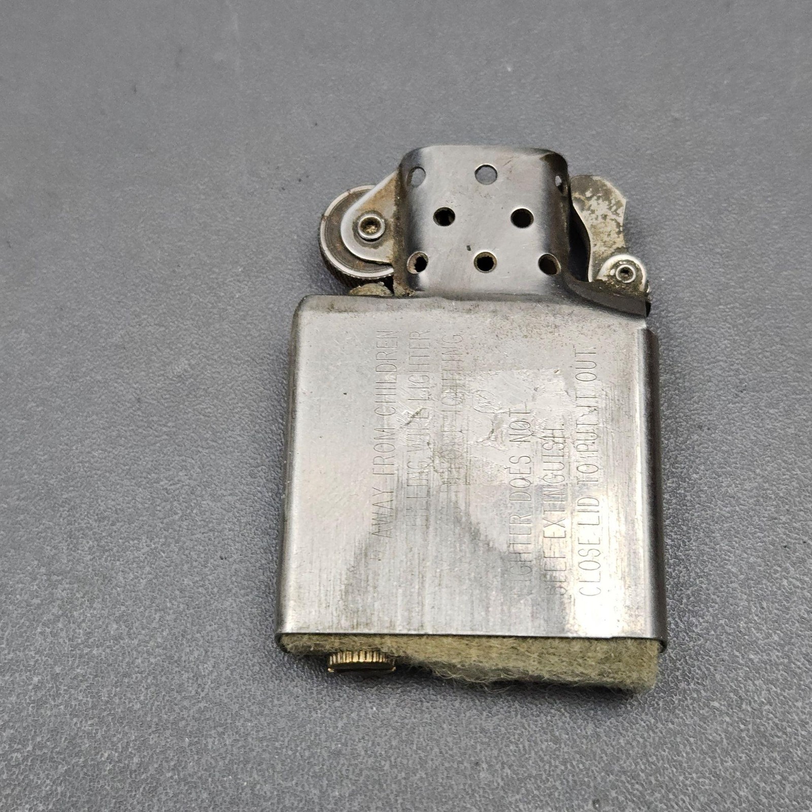 Vintage Zippo Chrome Lighter Insert Windproof Replacement Part USA Metal Used