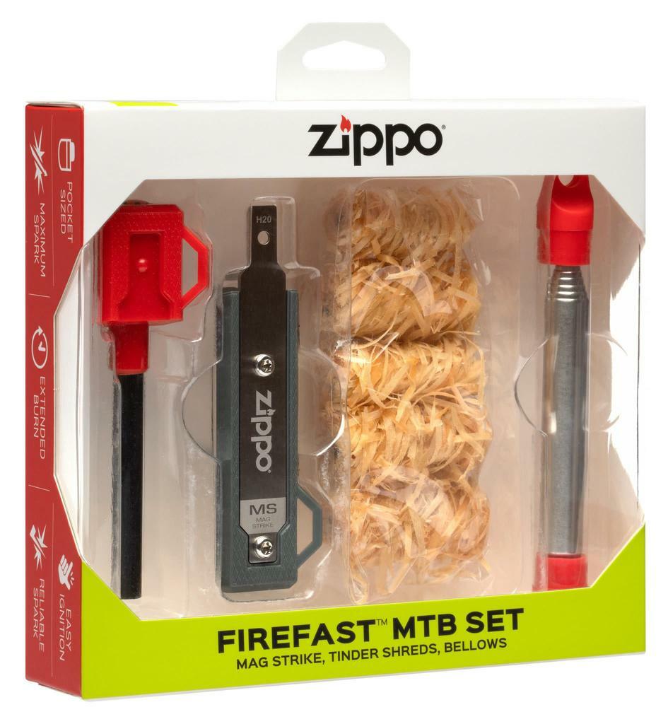 Zippo Mag Strike Fire Starter with Tinder Shreds & Bellows, 40900, New In Box