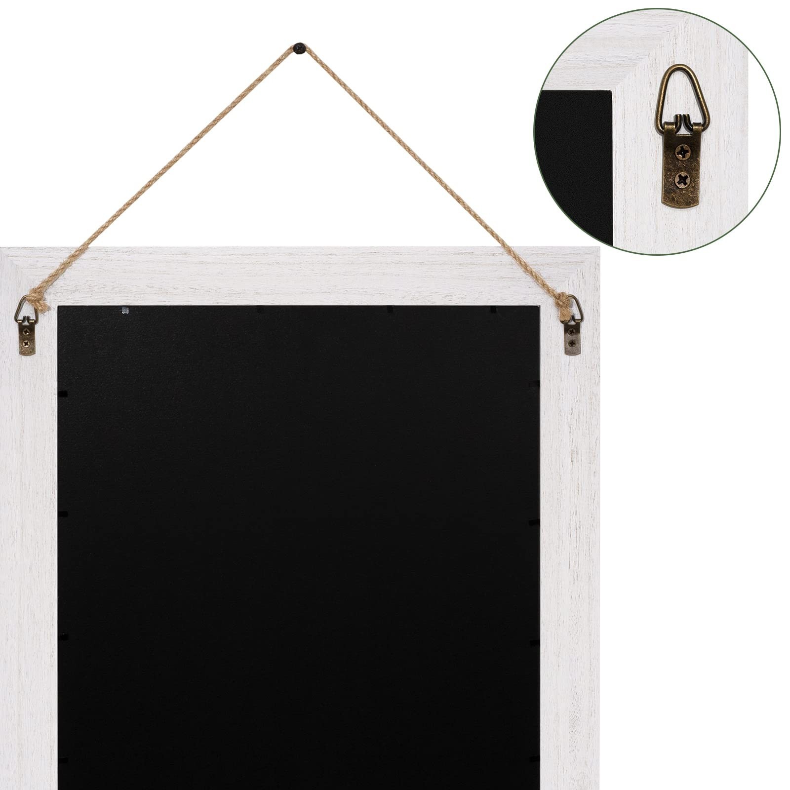 Emfogo Wall Mirror with Shelf, 20 x 16 inch Farmhouse Decor Wall Mirror Hangi…