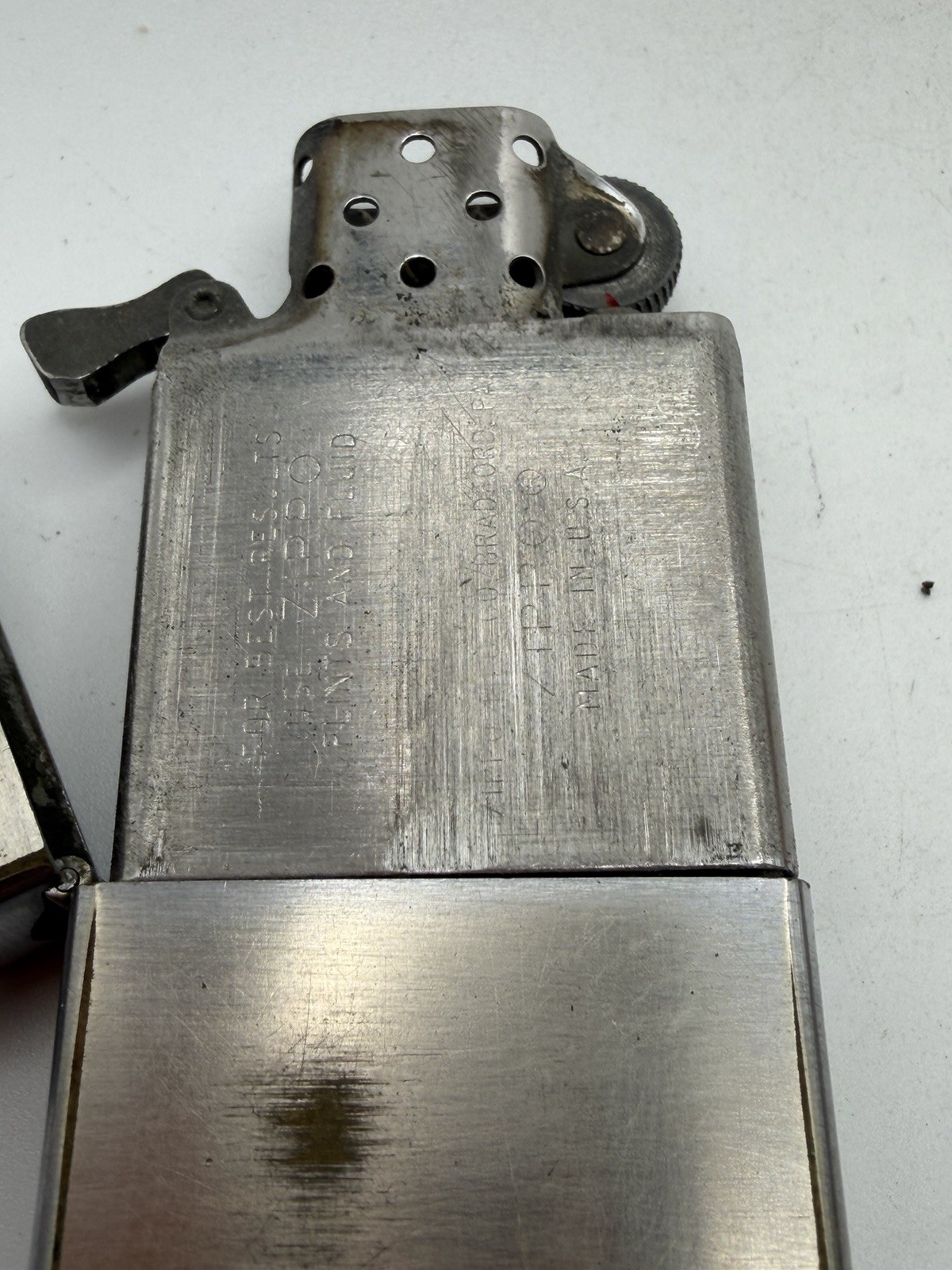Vintage 1958 Chrome Zippo Lighter In Original Box B29 **READ