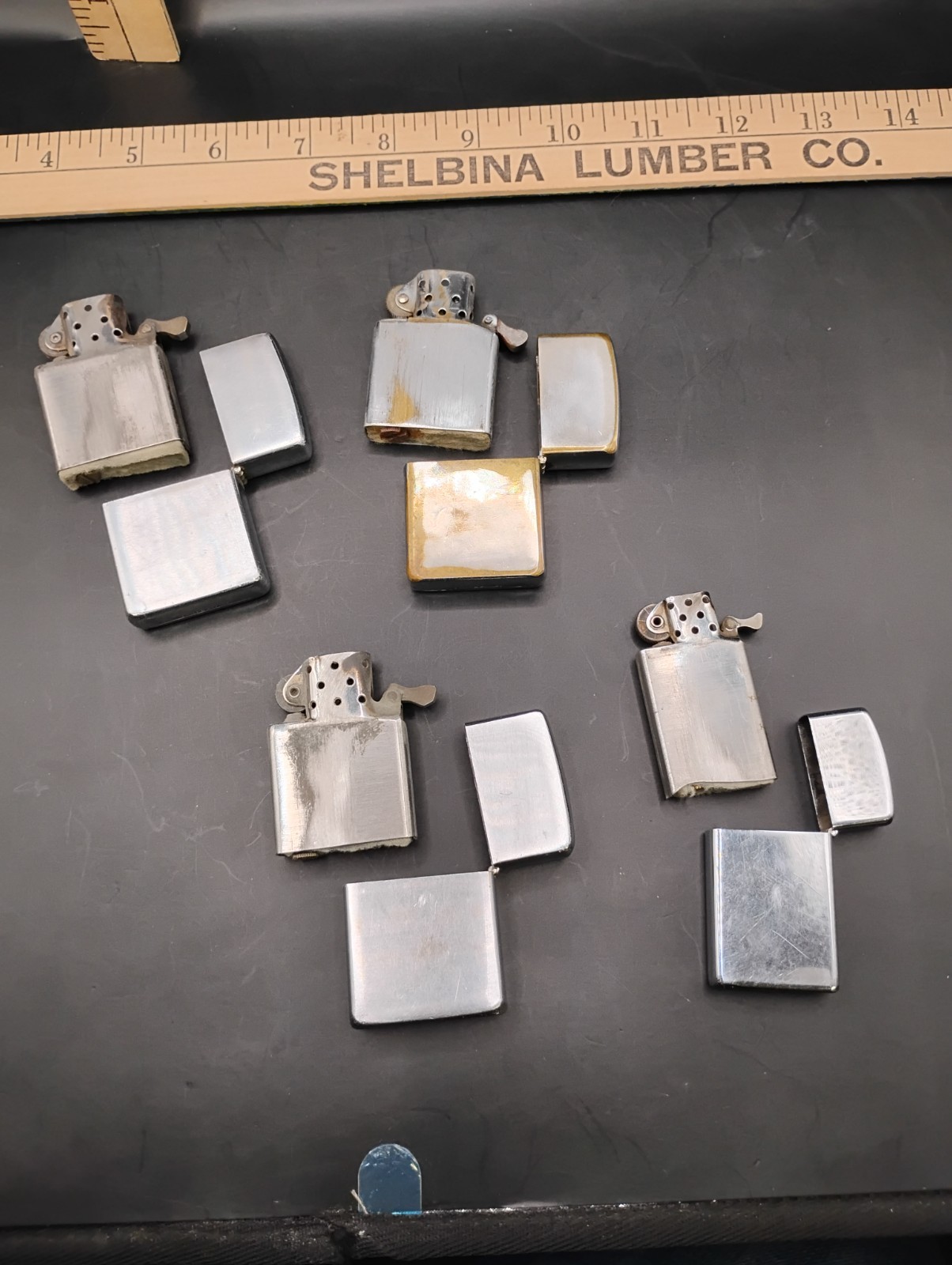 Vintage Zippo Lighter Lot Of 4 (1) 1958 (1)1959 (1) 1964 (1) 1967