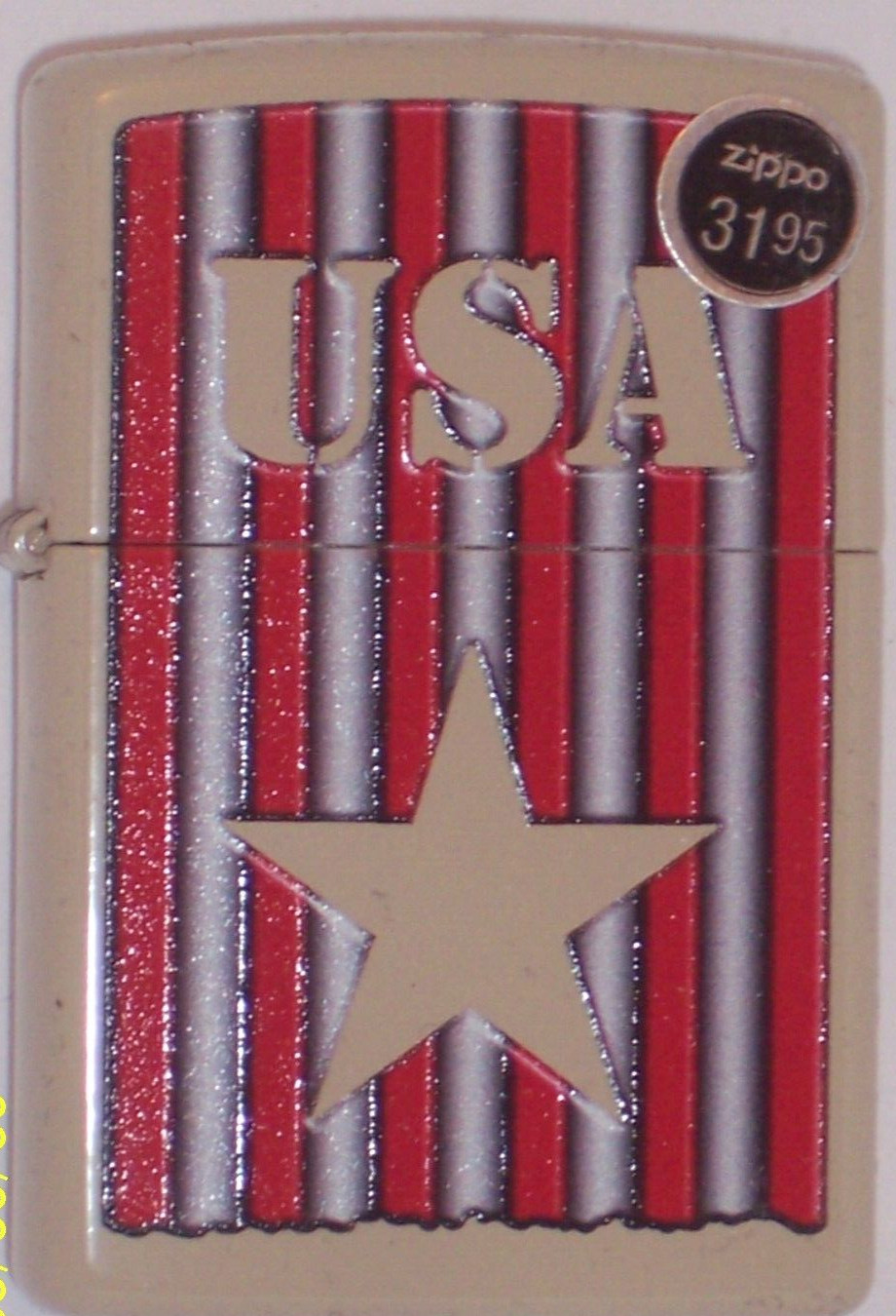 New Windproof US ZIPPO Oil Lighter 48204 American USA Star Flat Sand Color Case