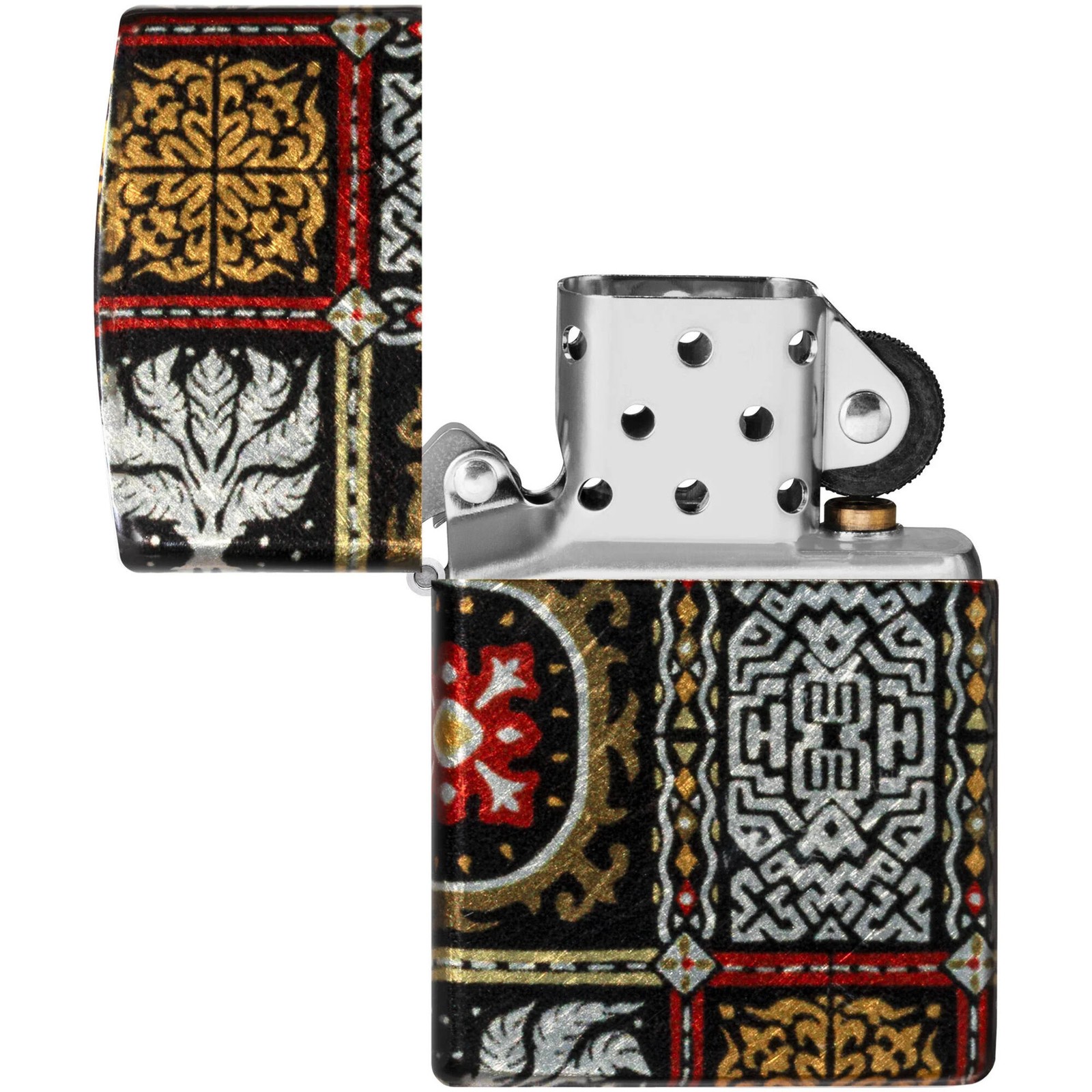 Zippo Windproof Lighter Tapestry Pattern Design Glimmering Metallic Finish 46146