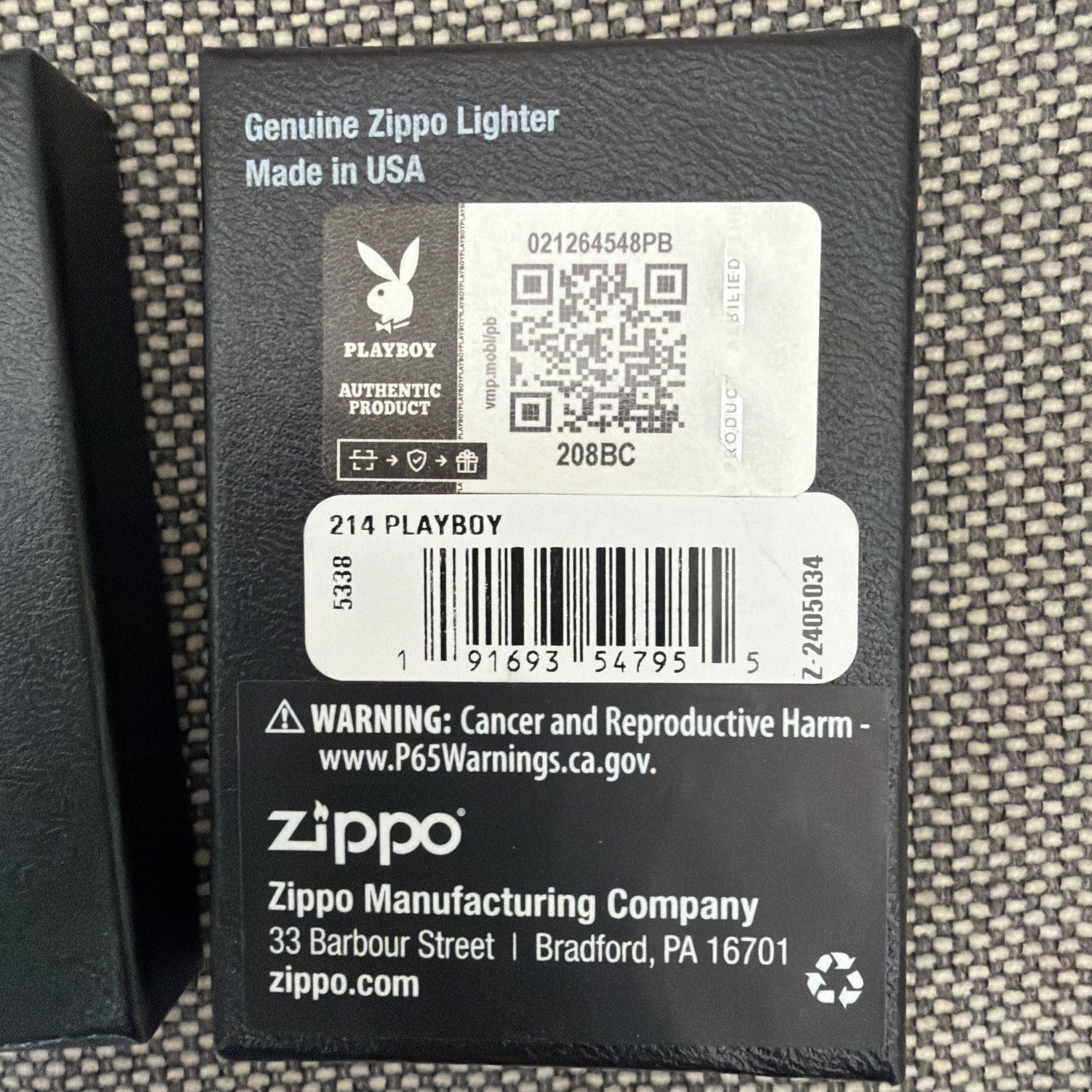 NEW PLAYBOY 70TH ANNIVERSARY Zippo Lighter In Box White Multi-Color