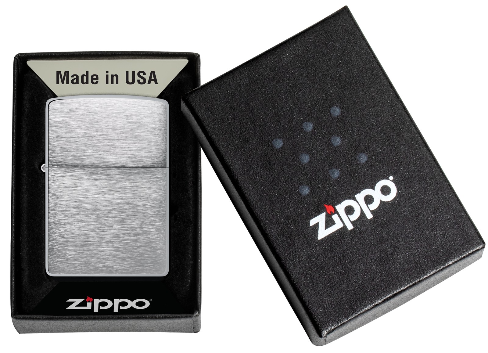 Zippo Classic Brushed Chrome Windproof Lighter, 200
