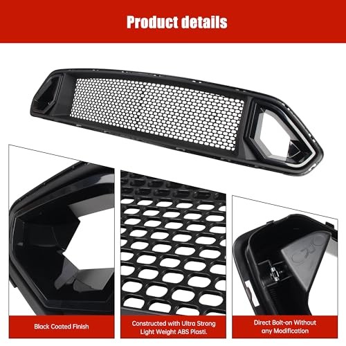 Grille Guards & Grilles Mesh Front Bumper Upper Hood Grille Grill, Compatible