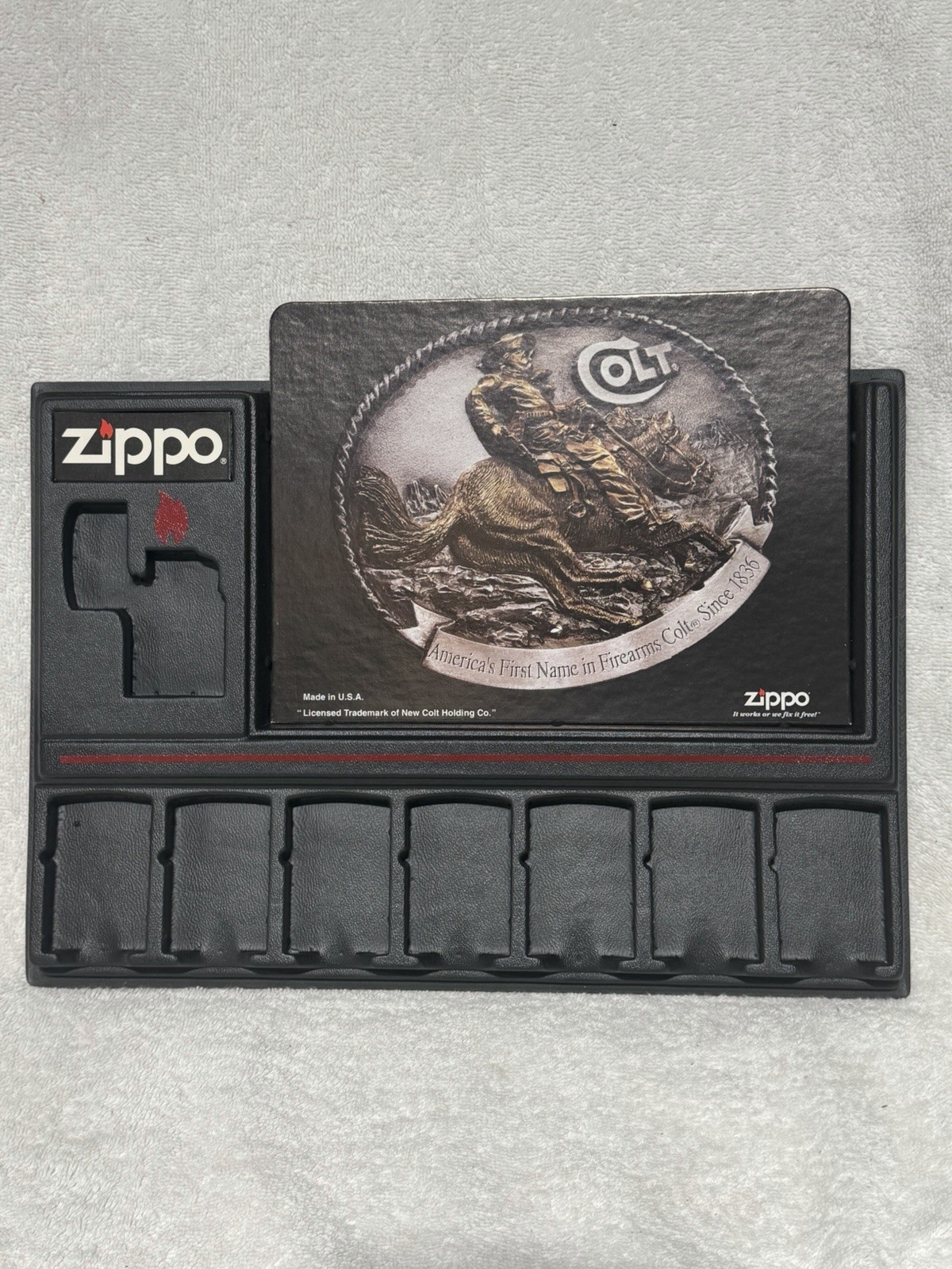 Vintage Colt Since 1836 Counter Display Zippo Lighters New