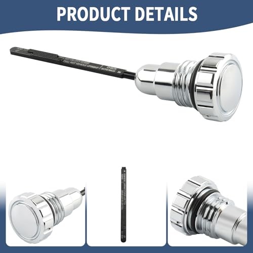 Oil Dipstick Motorcycle Oil Tank Dipstick Fit for Harley 2007-2016 Chrome