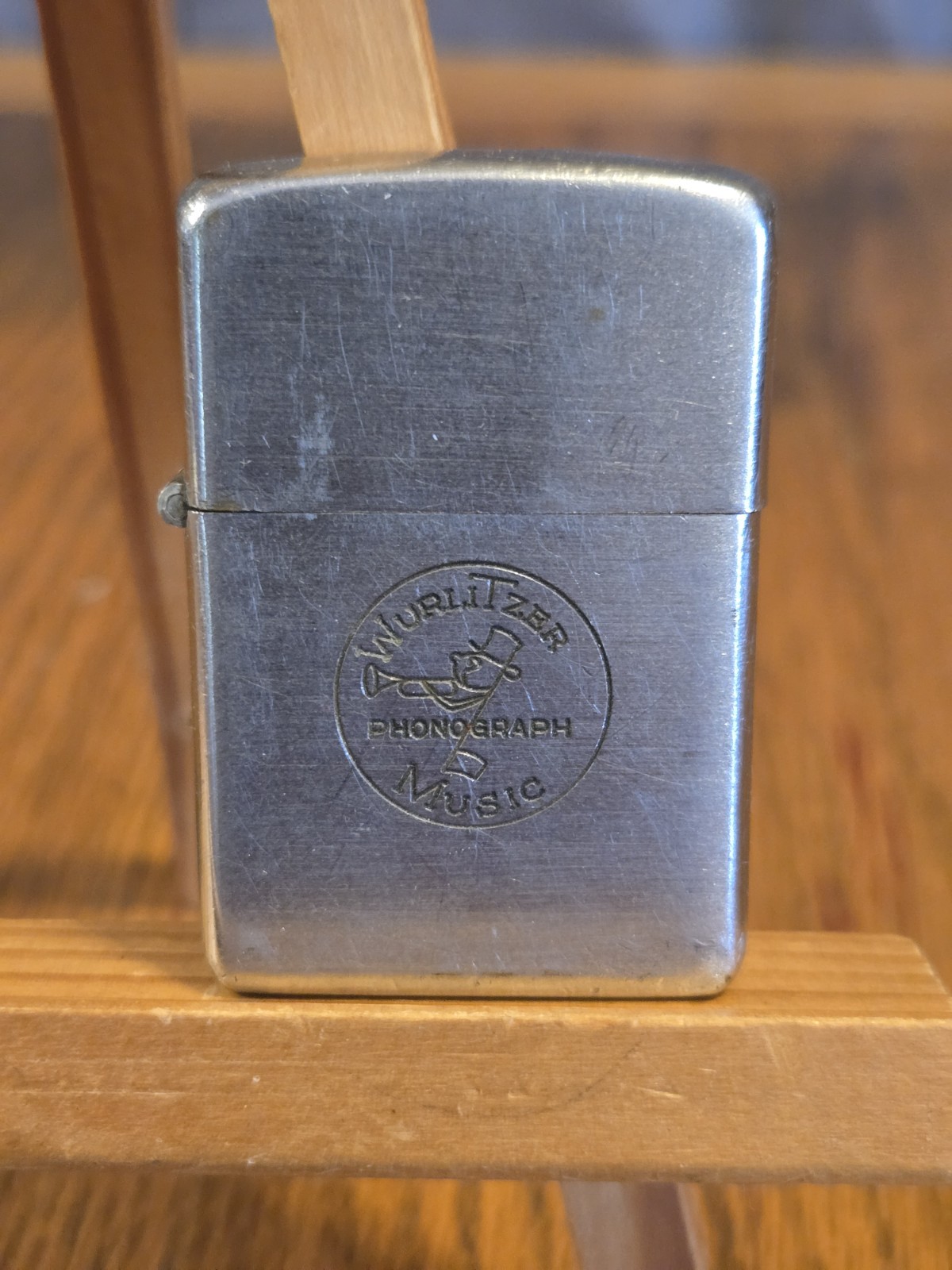 RARE Vintage Wurlitzer phonograph music Zippo lighter/ „Johnny One Note“ logo