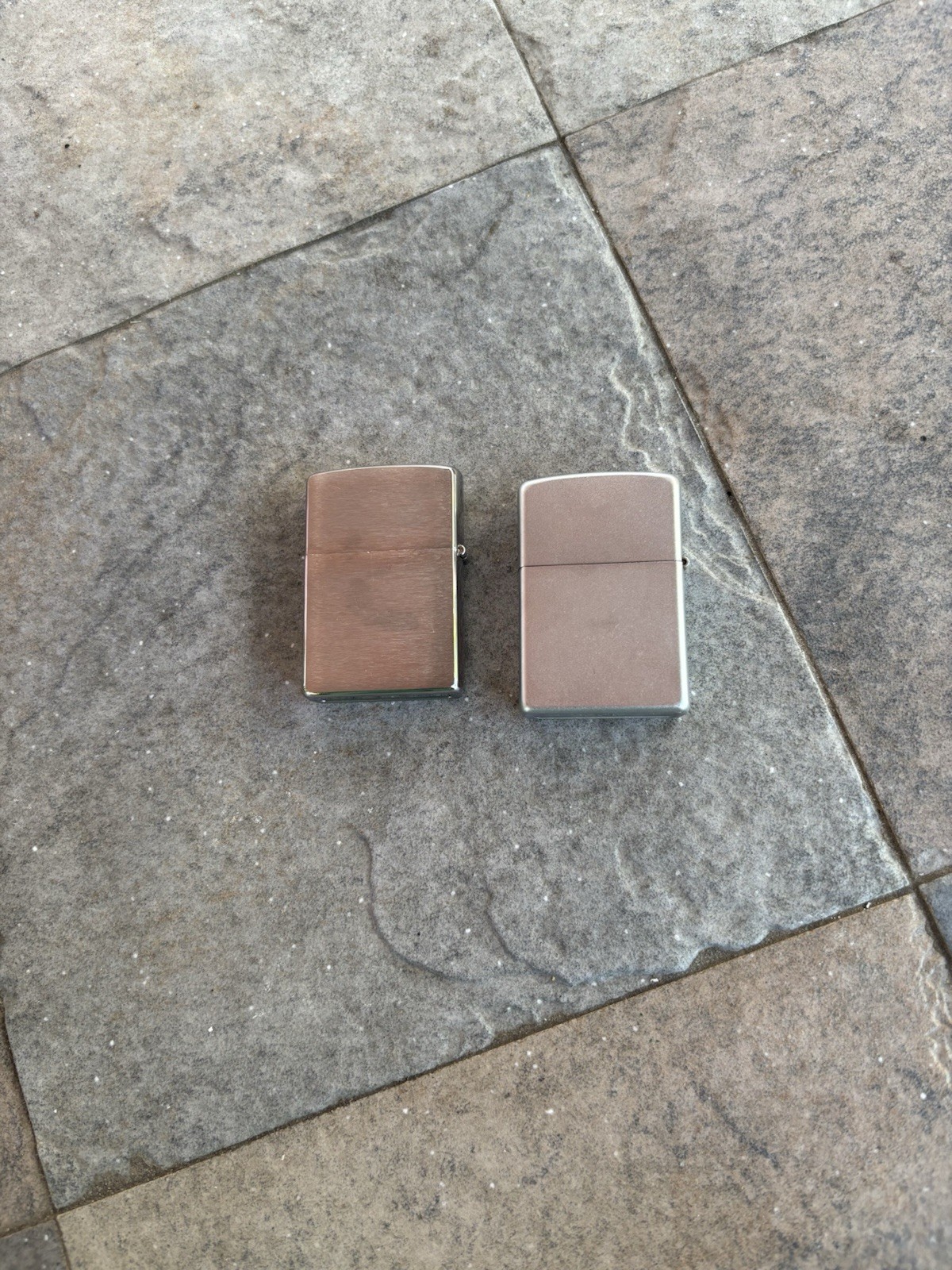 Silver Zippo Lighters 2 In Lot Including 1 Wick