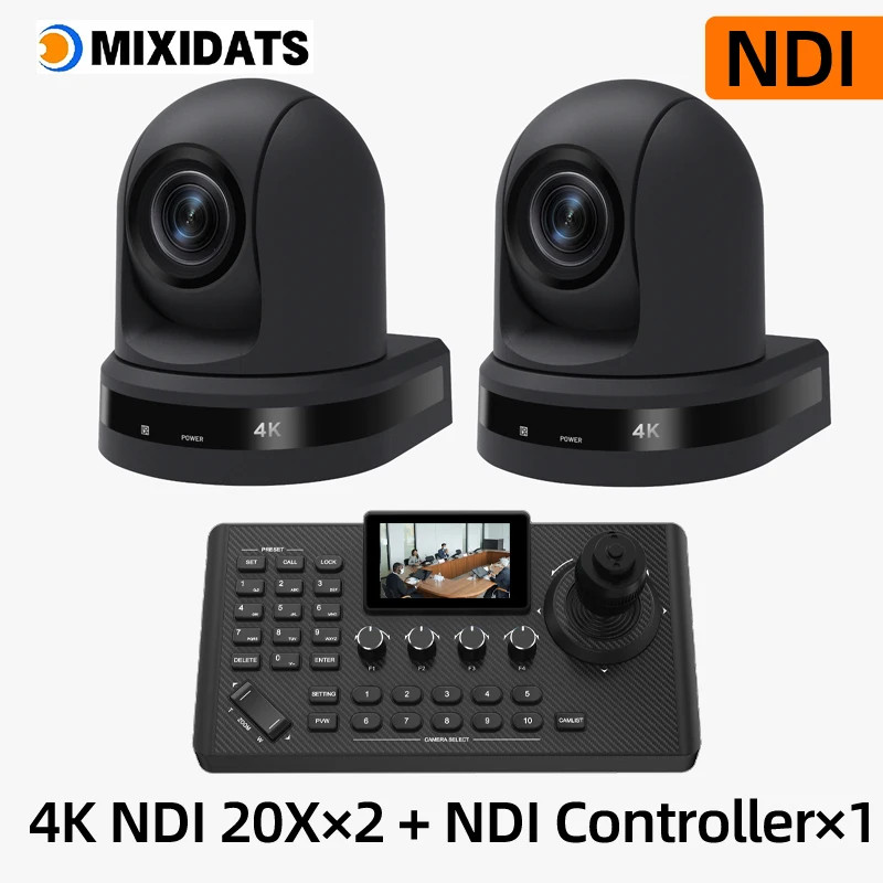 4K NDI PTZ Camera 1-10pcs 20X Zoom Video Conference Camera for Church Business