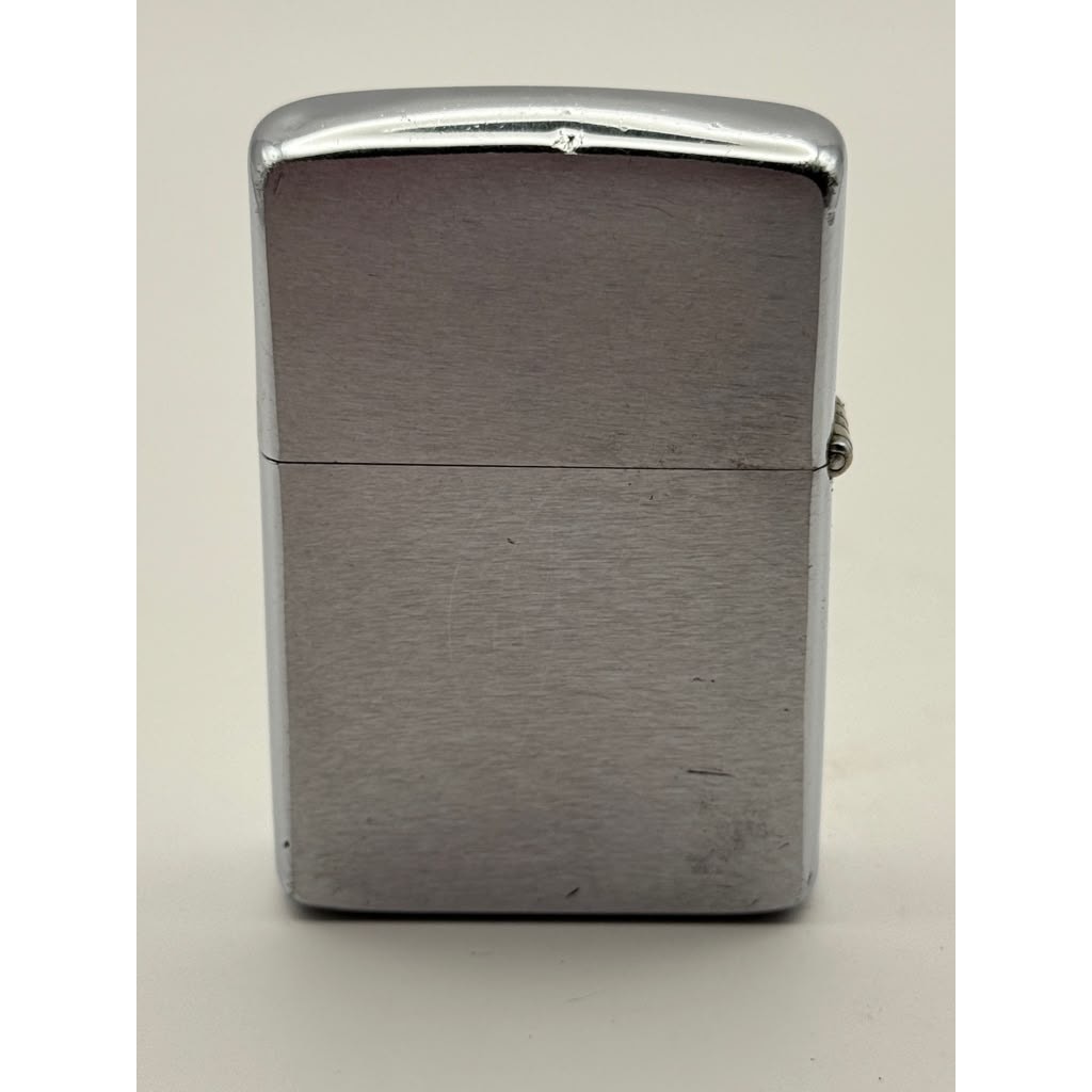 Vintage Zippo Regular Brushed Chrome Windproof Lighter Classic USA Untested