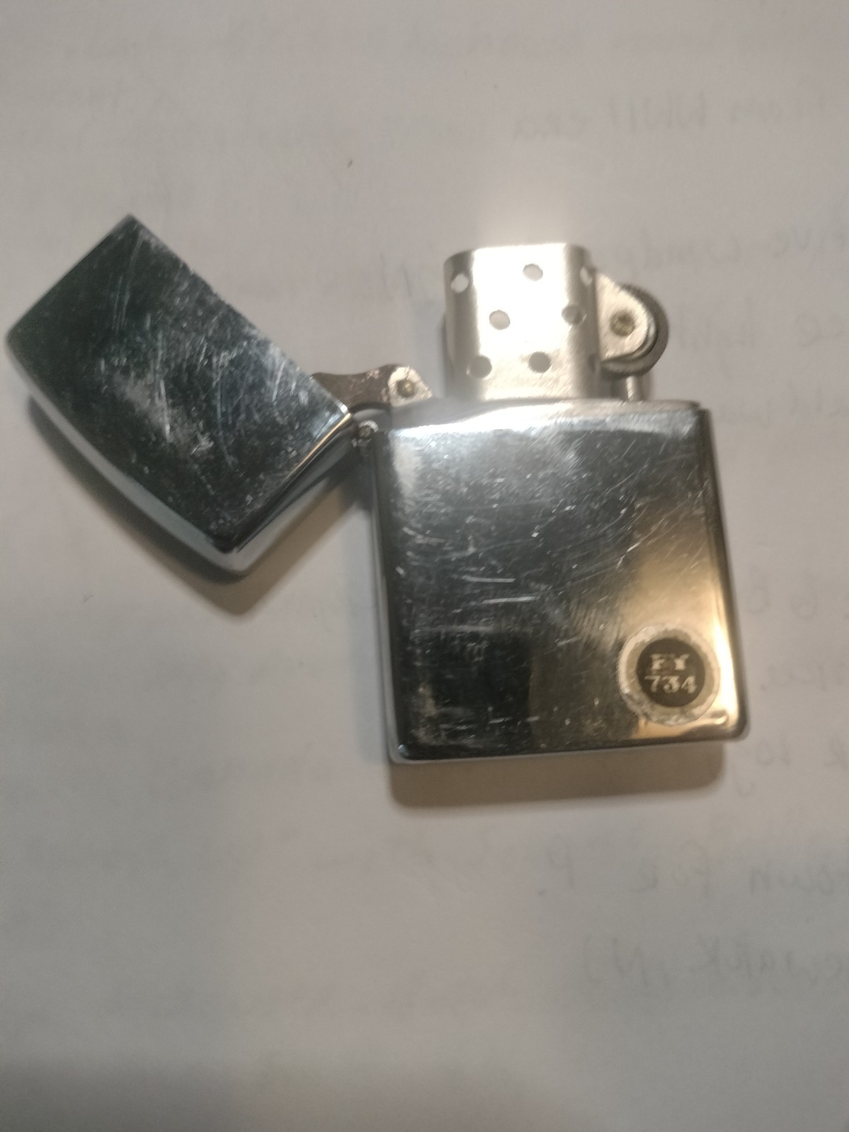 Vintage High Polish Chrome Zippo Lighter FY 734