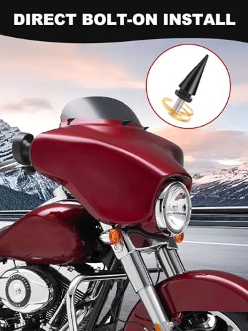 Motorcycle Windshield Bolts, Windscreen Screws, Fairing Bolts Compatible Black