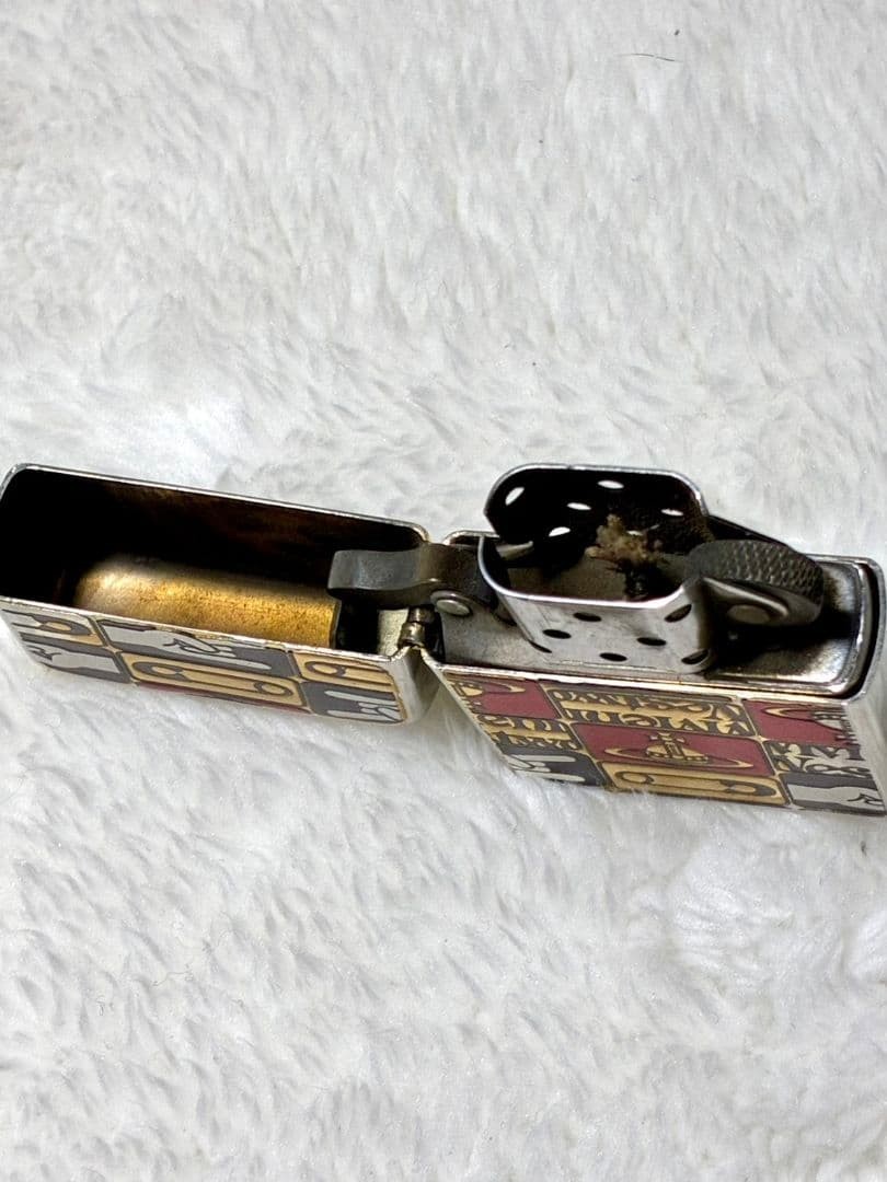 Vivienne Westwood Zippo Oil Lighter Orb Logo Silver No Box Tested & Working