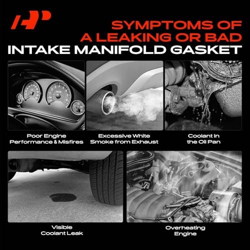 Lower and Upper Engine Intake Manifold Gasket Set Compatible with Ford