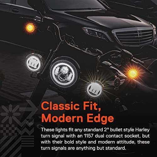 TRUE MODS 2″ 1157 Front Amber + White White/Amber – Running/Turn Signal (1157)
