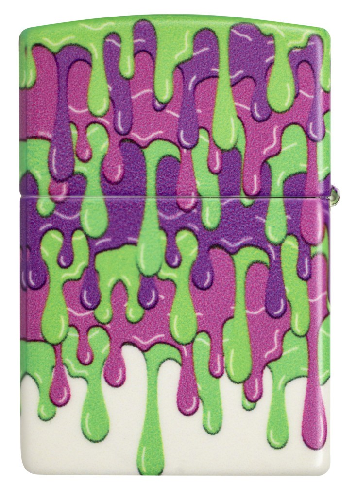 Zippo Glowing Slime Design Glow in the Dark Windproof Pocket Lighter, 49193-1…