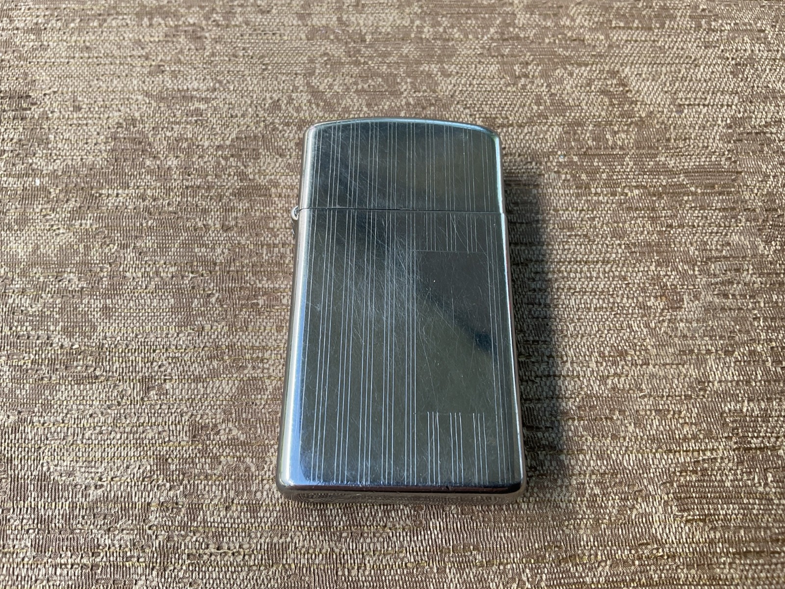 Vintage Zippo Slim Chrome Plain Pocket Lighter – USA – Untested
