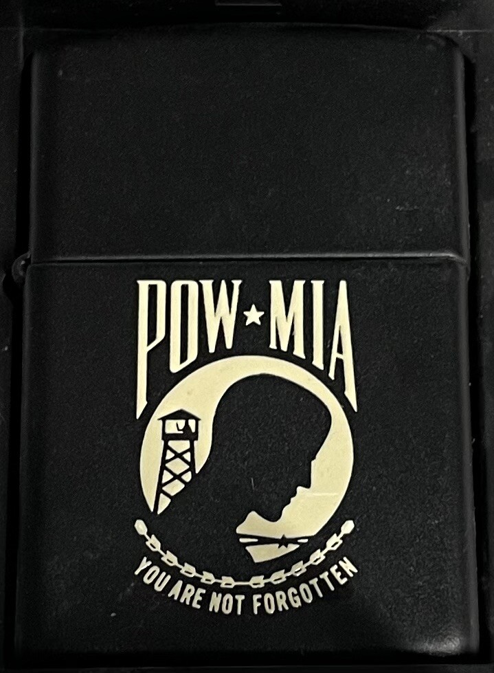 ZIPPO 2009 POW MIA YOU ARE NOT FORGOTTEN BLACK MATTE LIGHTER SEALED IN BOX B127