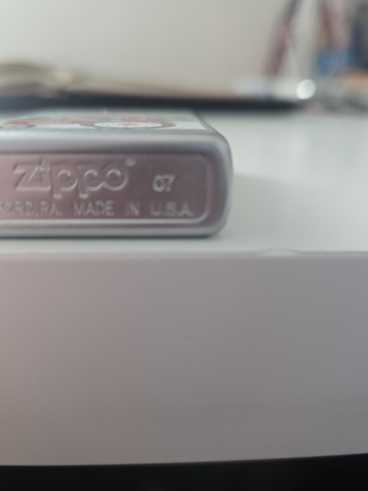 2007 ZIPPO LIGHTER CHRISTMAS ZIPPO SANTA ON A TRACTOR BRUSHED CHROME
