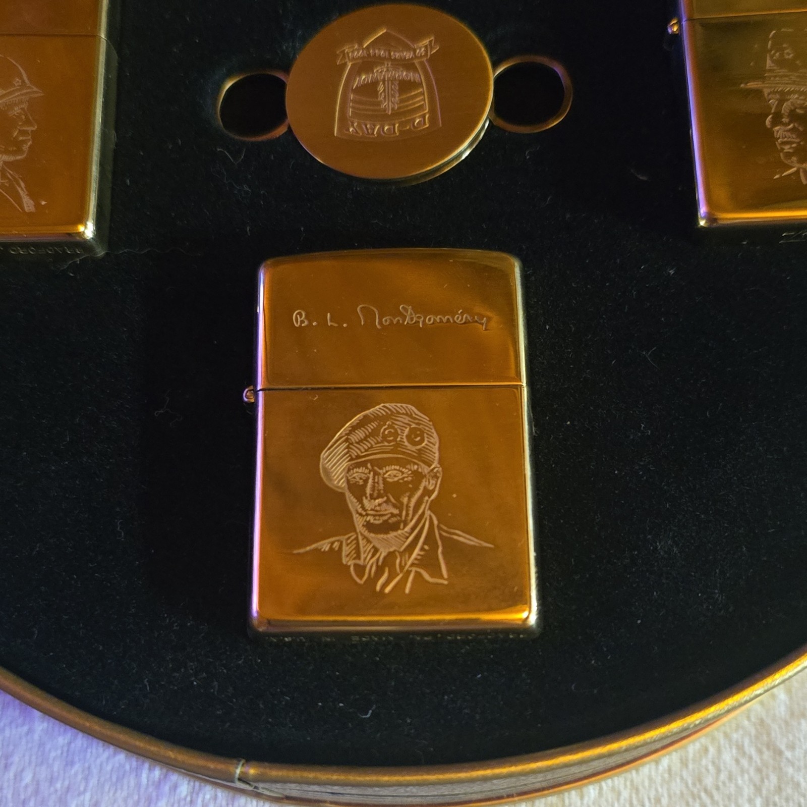 Zippo D-Day Normandy 50 Years 1944-1994 Solid Brass Military Lighter Set