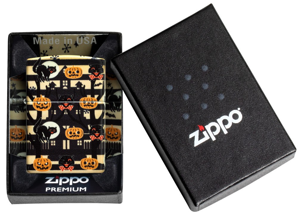 Zippo Vintage Halloween Design 540 Color Windproof Pocket Lighter, 49352-125659