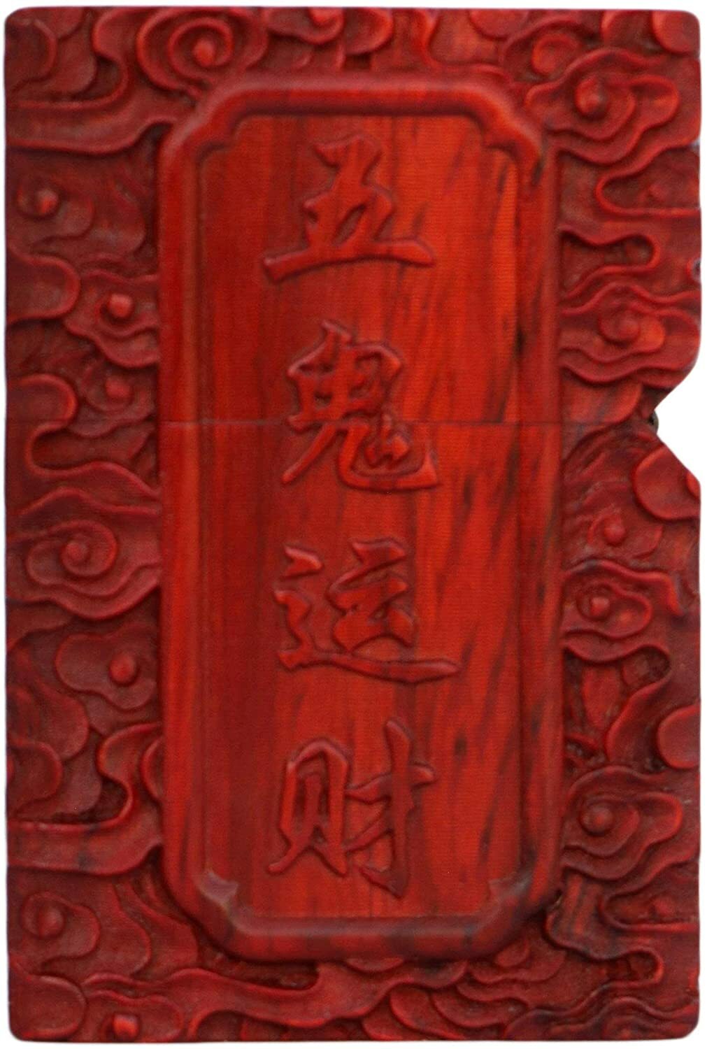 Hand-Carved 5 Demons Wooden Zippo Lighter Case + Original Traditional Insert