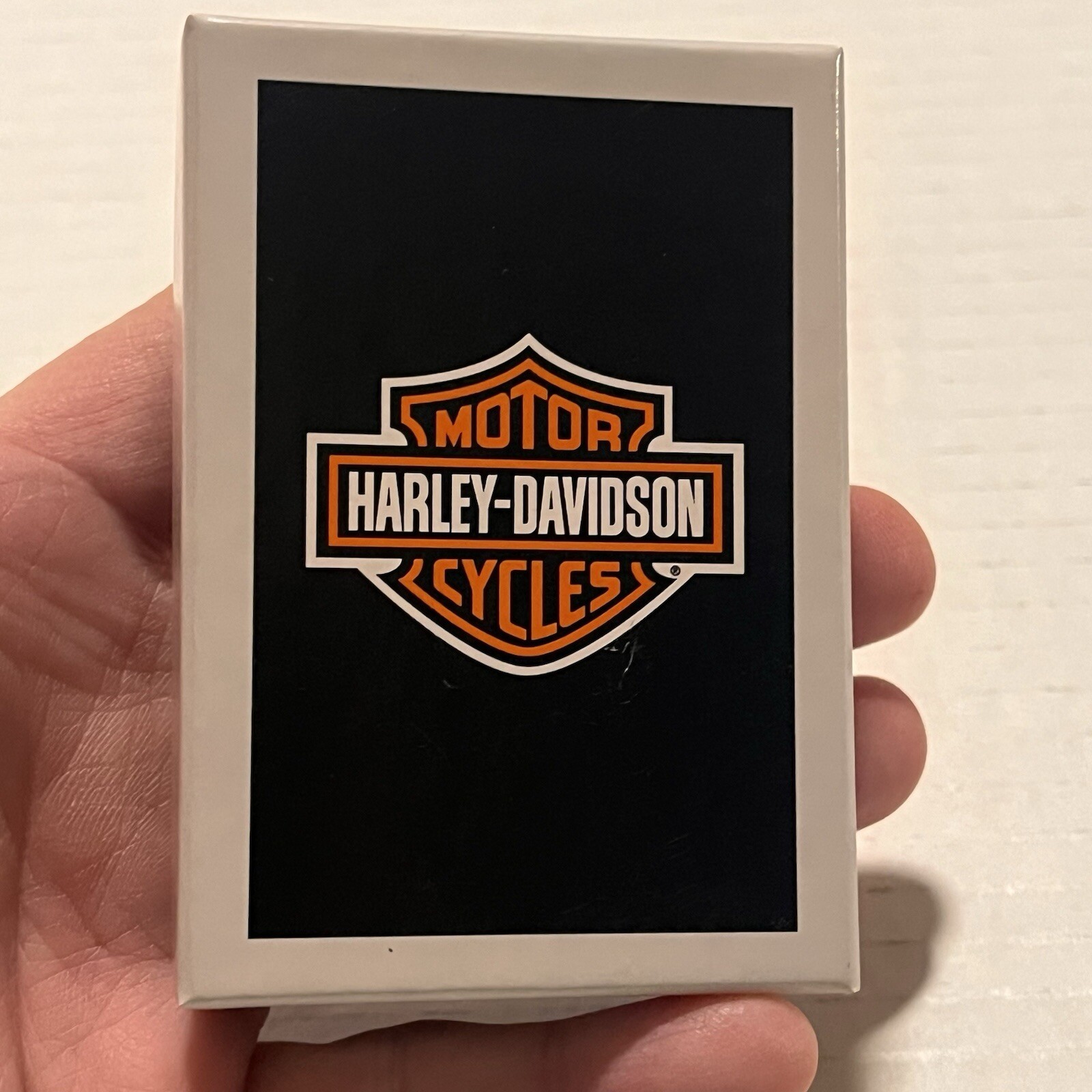 Zippo Lighter Harley Davidson H-D Orange Stripe Bar and Shield Stripes 24956