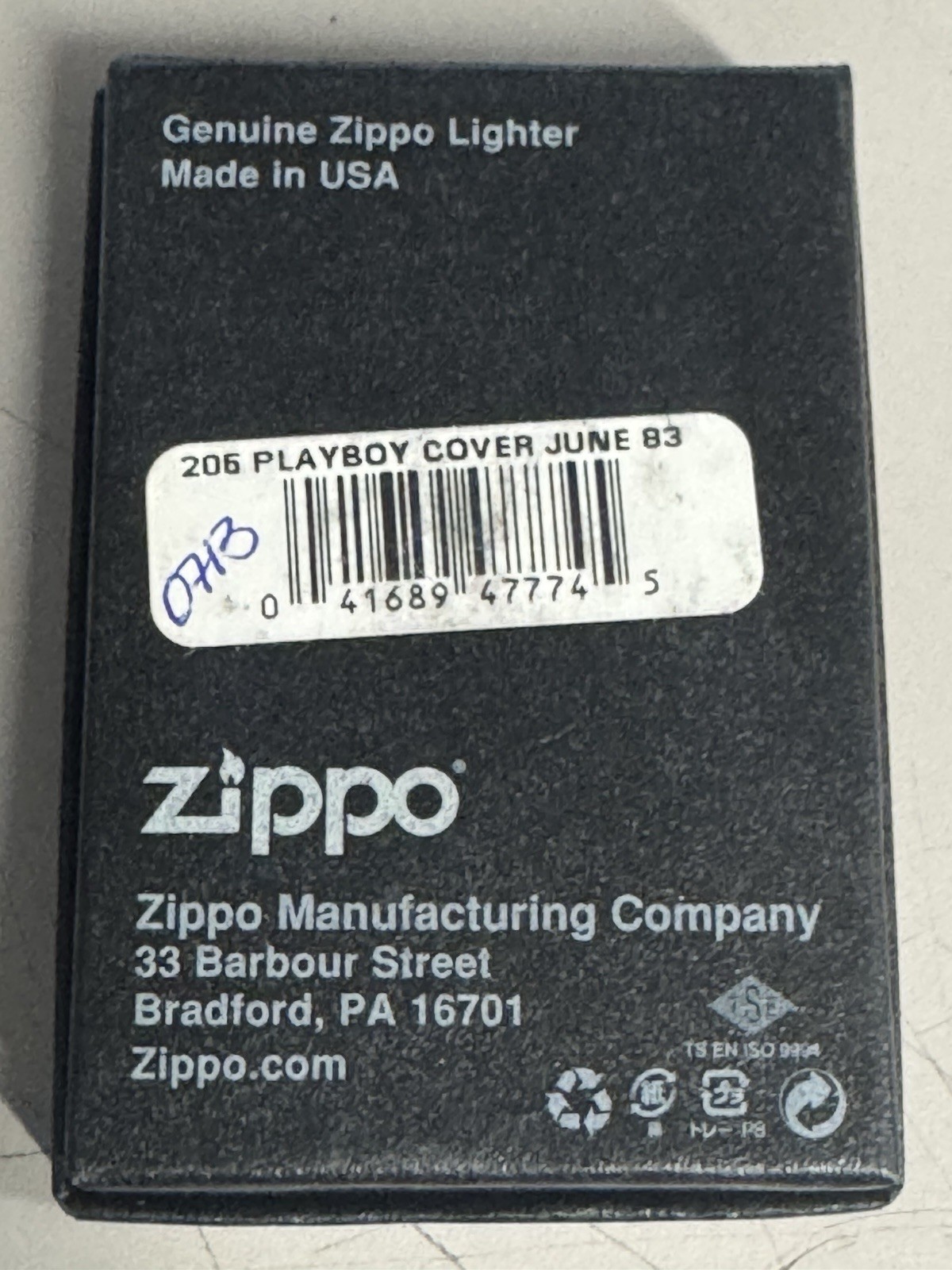 ZIPPO 2015 PLAYBOY COVER JUNE 1983 SATIN CHROME LIGHTER SEALED IN BOX D218