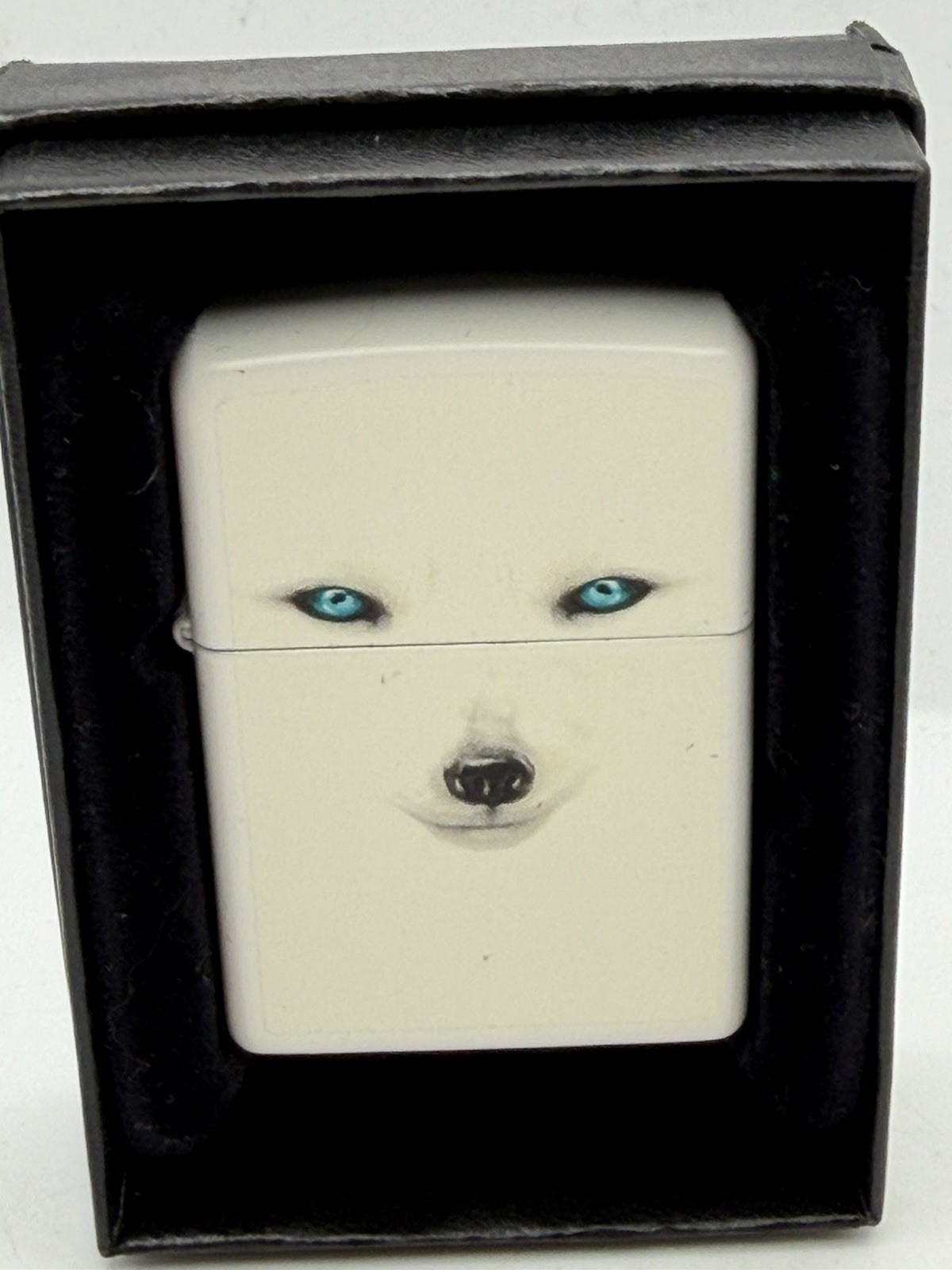 Vintage 2012 Fox Face White Matte Zippo Lighter NEW B38