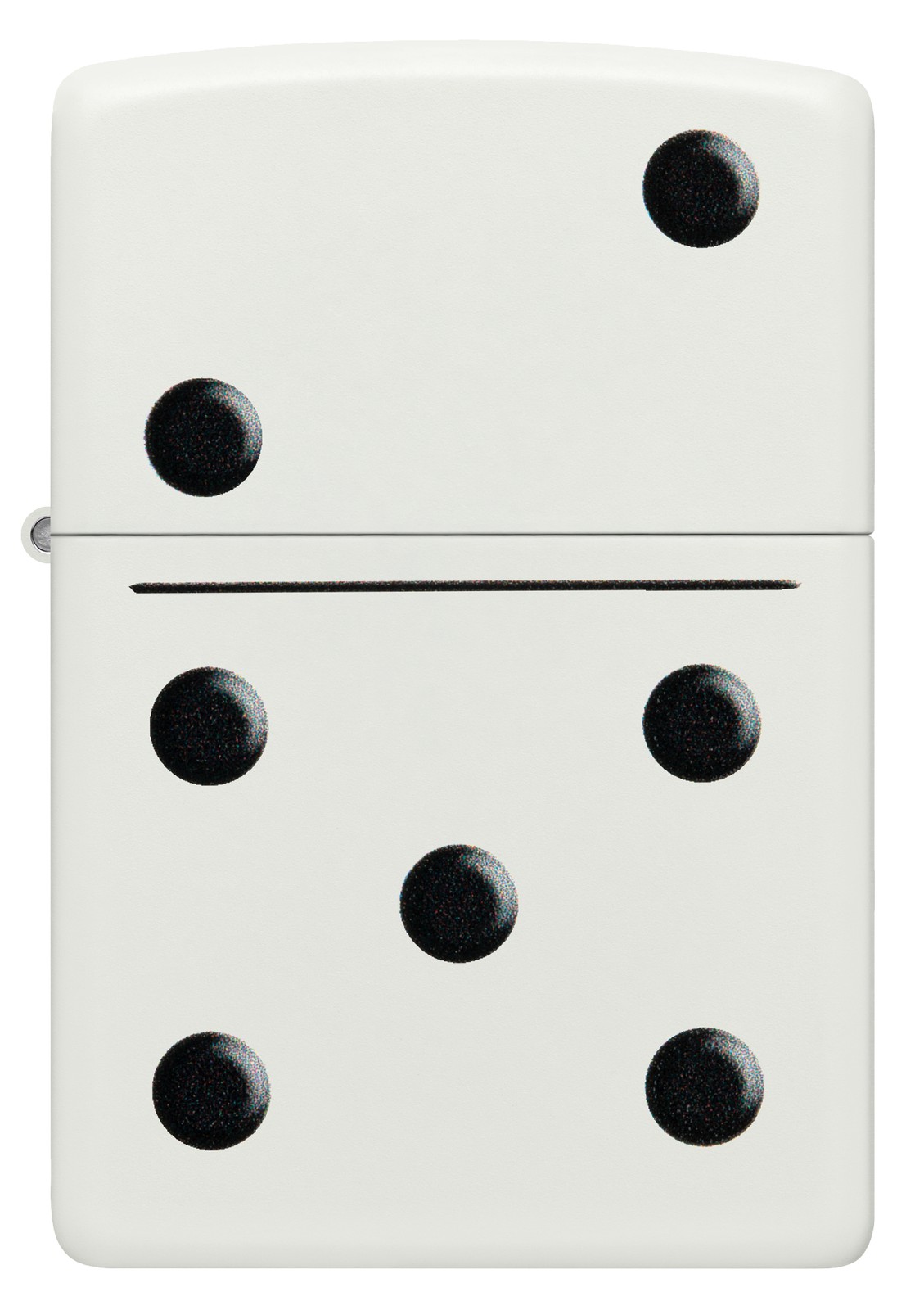 Zippo Domino Design White Matte Windproof Pocket Lighter, 46159