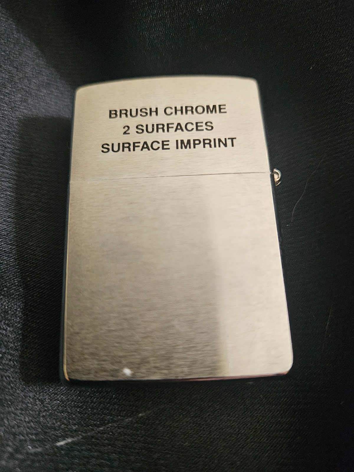 1997 Salesman’s Sample Zippo – backside lists available finishes listed