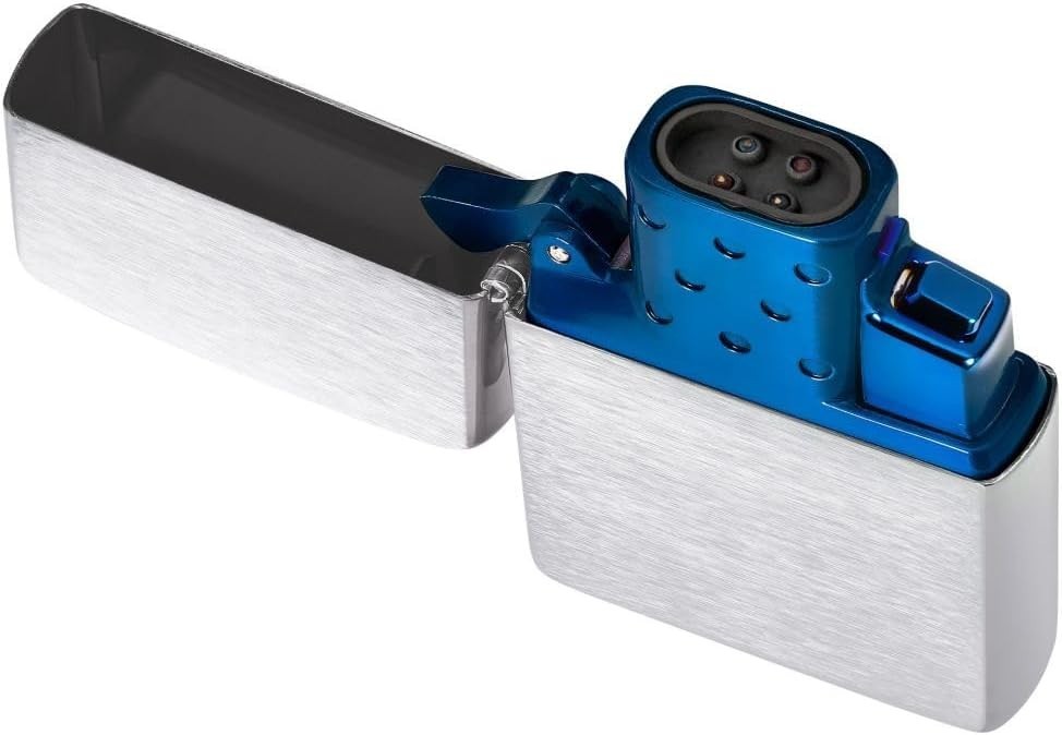 High Polish Blue Double Arc Rechargeable Lighter Insert – Everyday Use, Outdoor