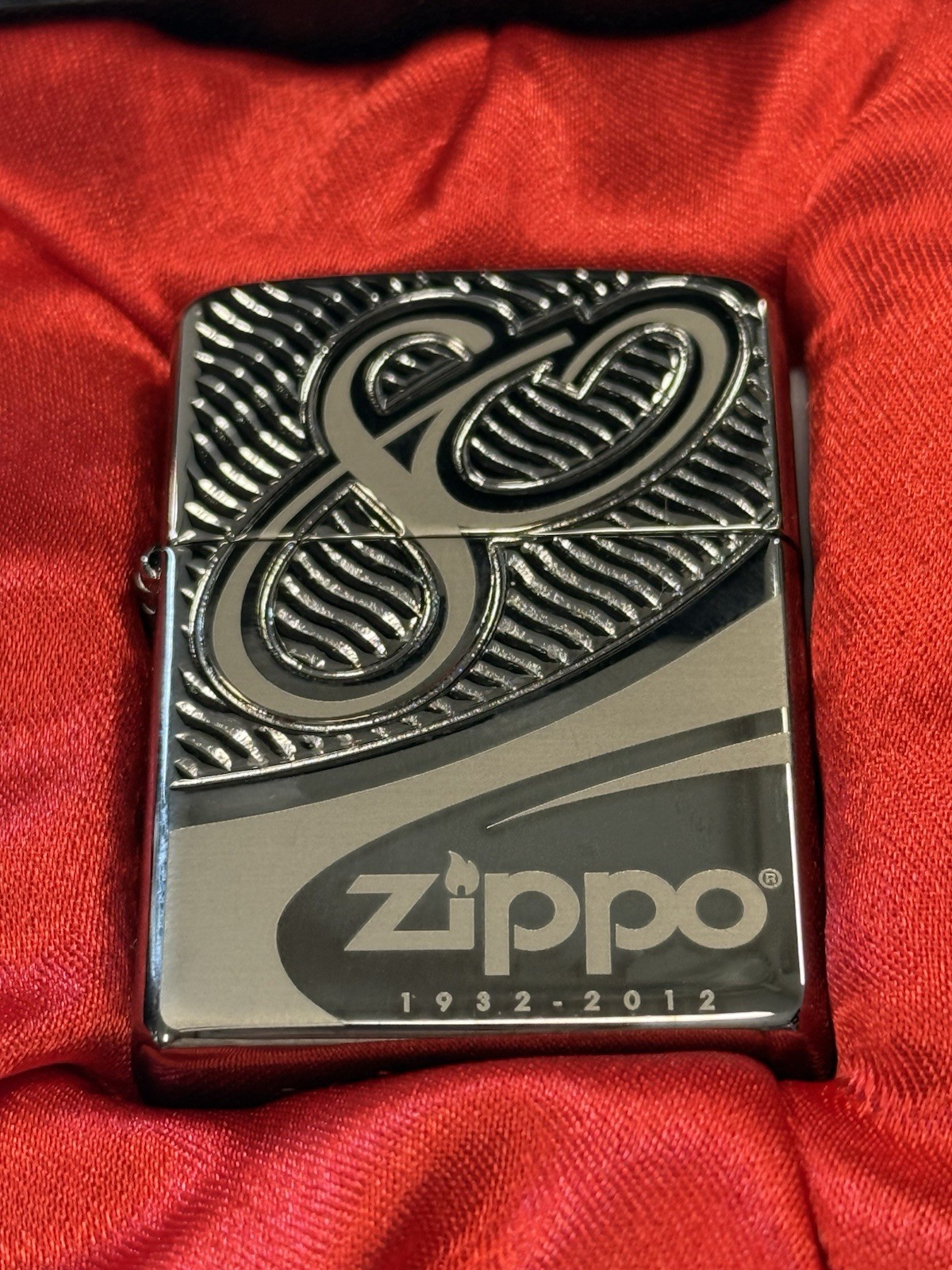 ZIPPO 2012 80TH ANNIVERSARY LIMITED EDITION ARMOR LIGHTER SEALED IN BOX #573