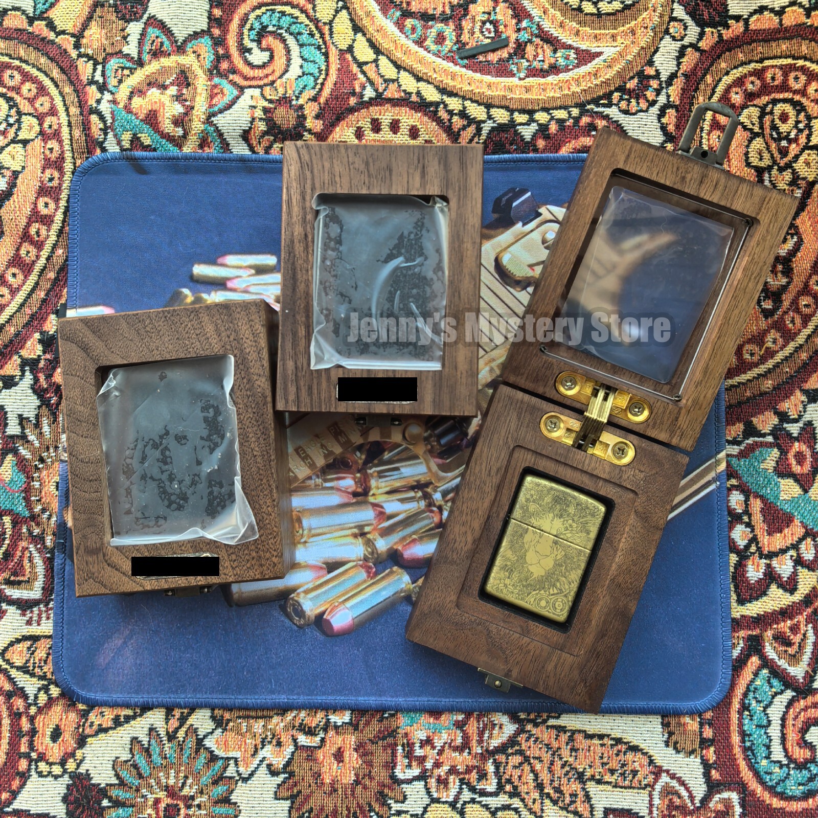 Exquisite Black Walnut Lighter Collection Display Case – for Zippo Lighters