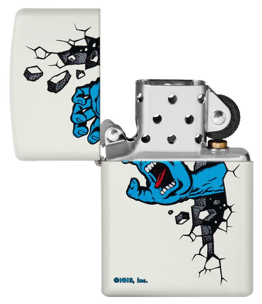 Zippo Windproof Santa Cruz Pop Art Lighter, Screaming Hand Graphic, 49614, NIB