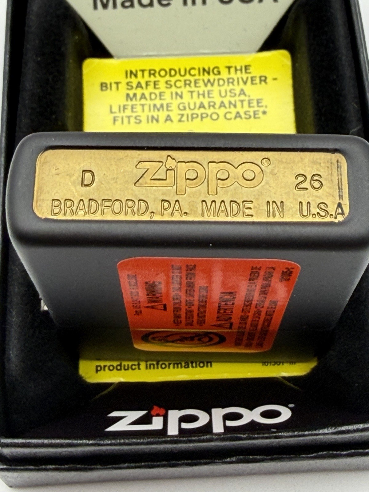 2026 Metallic Zippo Windproof Black Matte Zippo Lighter New 47489