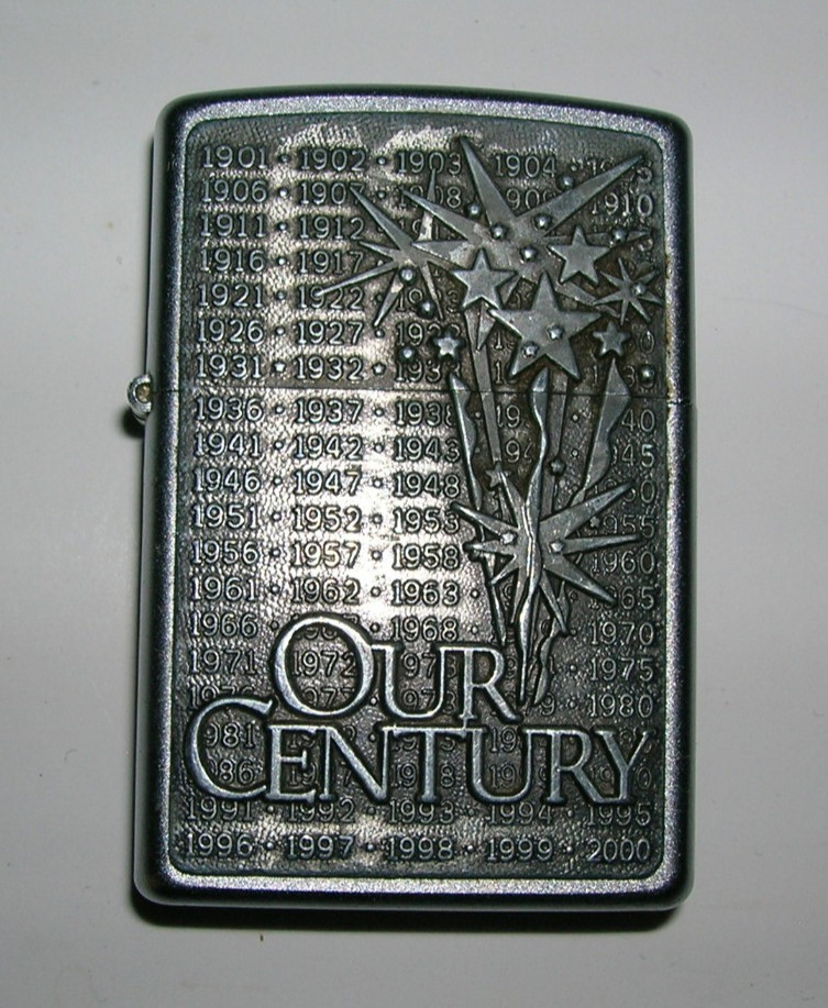 Vintage 1999 Zippo Our Century Limited Edition Lighter Collectible Tin New Flint