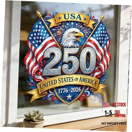 USA 250th Anniversary Window Clings 1776-2026 250th Anniversary Design 1
