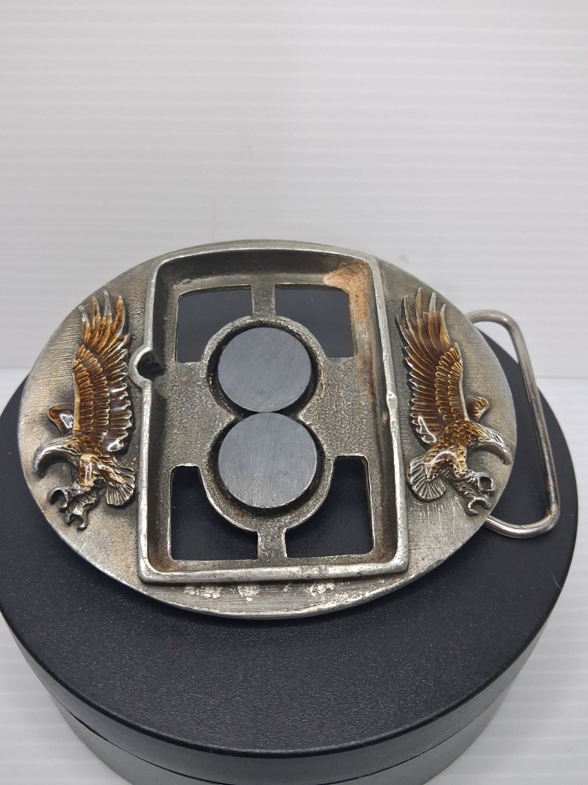 Vintage Zippo Belt Buckle – Siskiyou U7-4 USA – Attacking Eagles