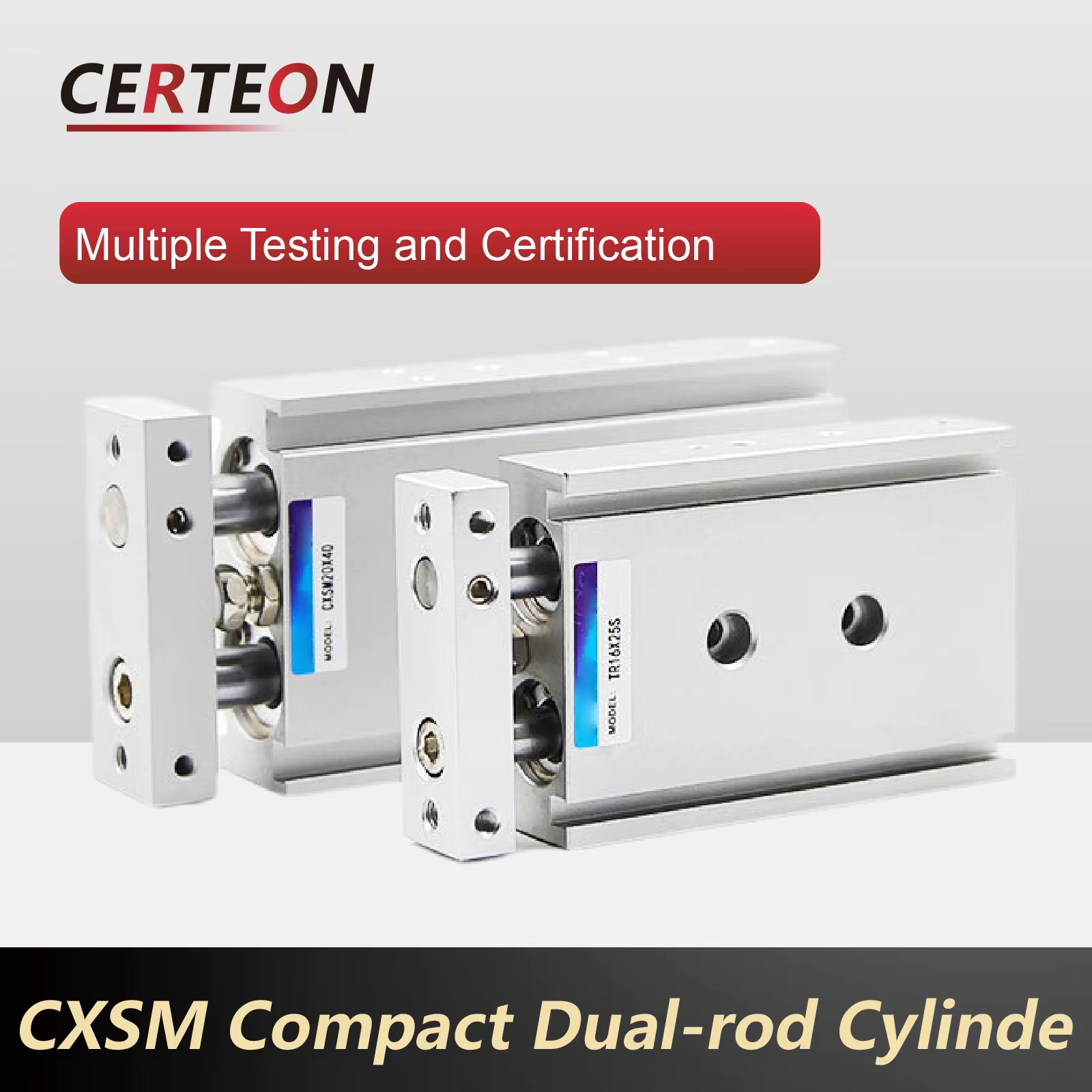 CXSM10-10 15 20 25 30 40 50 75 150 Twin Rod Guided Pneumatic Cylinder Thin Type