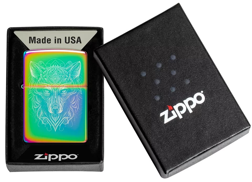 Zippo Mystic Wolf Design Multi Color 46176