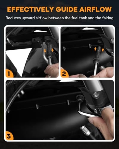 Motorcycle Lower Triple Tree Wind Deflector Compatible with Harley Matte Black