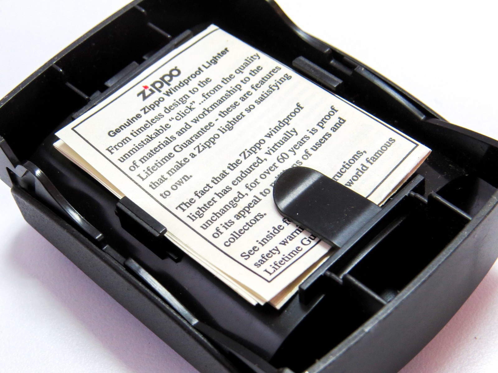 Zippo 2006 Horizontal Stripes Sealed Cigarette Lighter, Plastic Case/Book