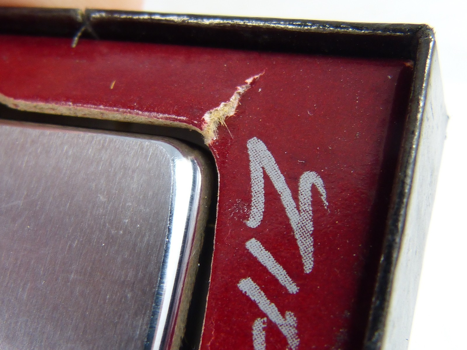 Vintage 1960 Zippo Lighter No 200 Brush Finish In Box Unfired Estate Find !