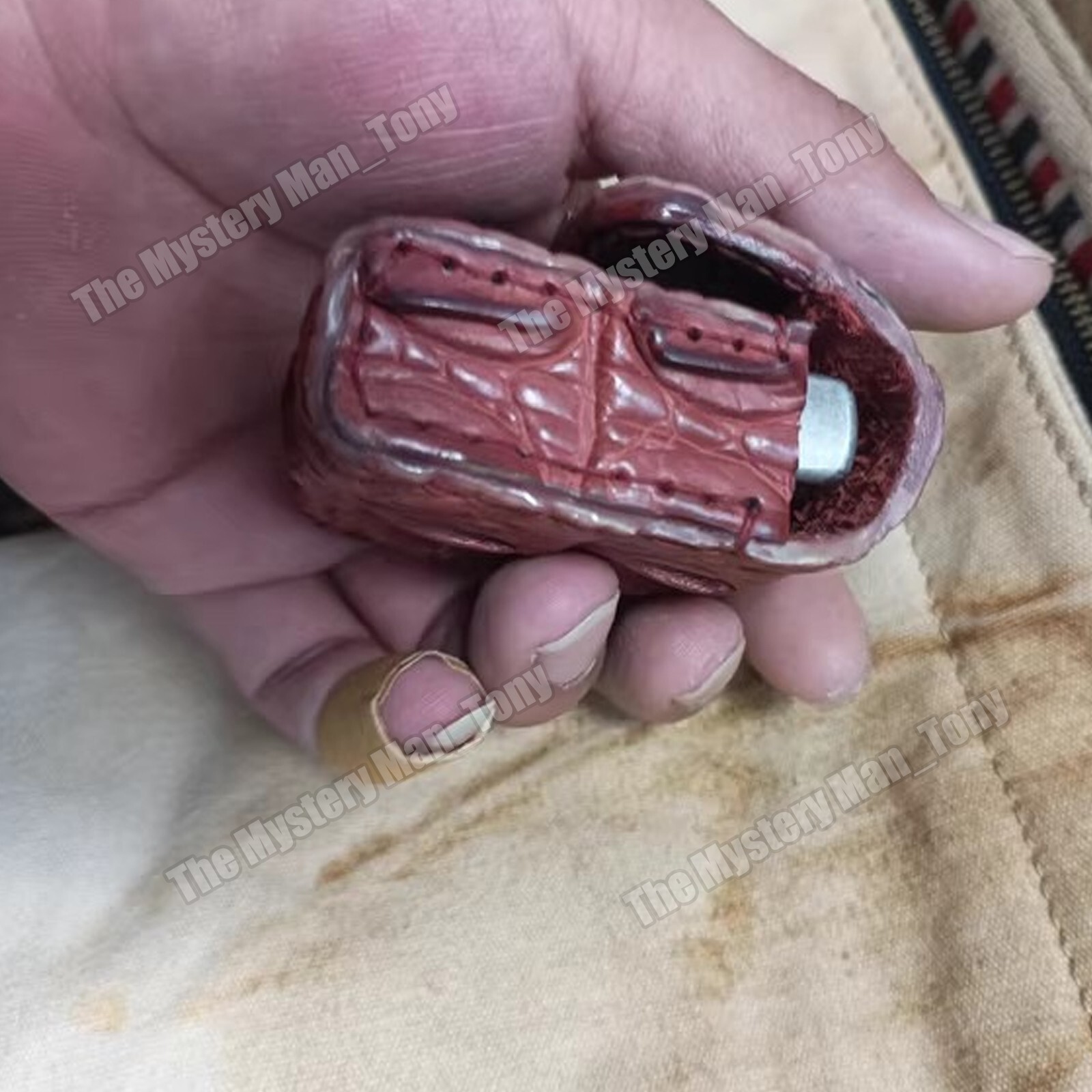 Handmade Crocodile Leather Lighter Storage Bag Protective Case for Zippo Lighter